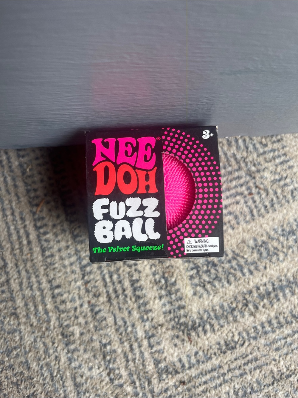 NeeDoh Fuzz Ball - Pink Velvet Squeeze Toy NEW
